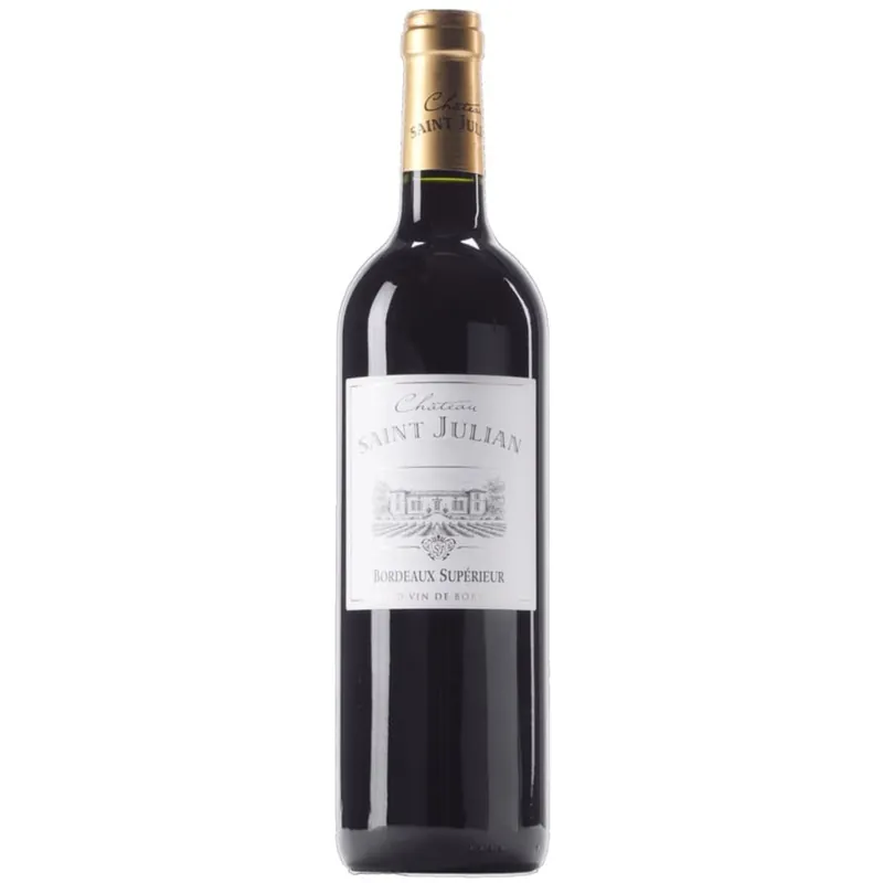 Warranty Included Chateau Saint-Julian, Bordeaux Superieur, France 2018 Case (6x750ml)