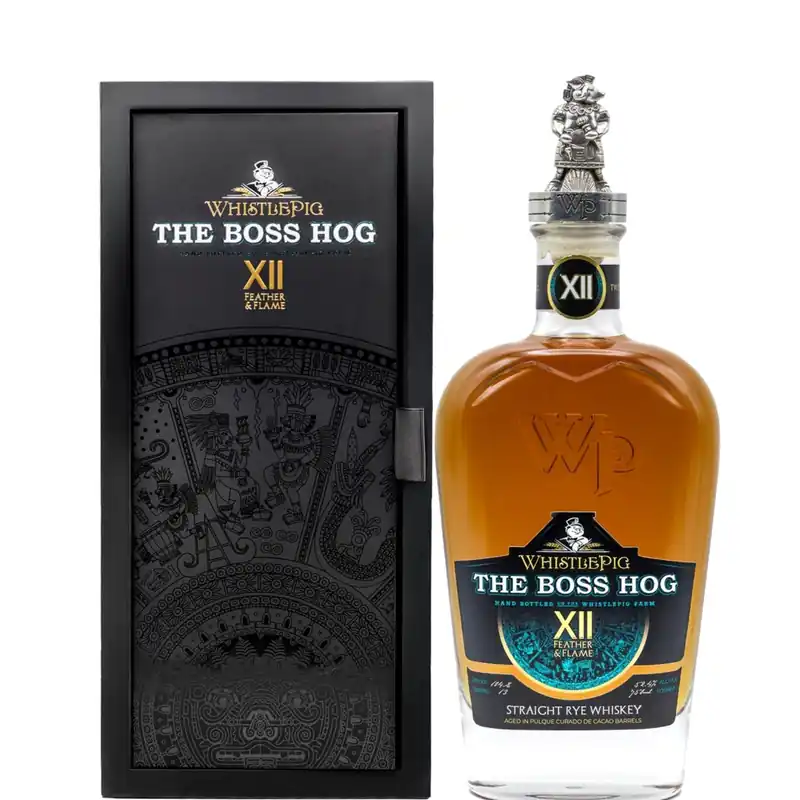 Free Shipping WHISTLEPIG THE BOSS HOG WHISKEY RYE LIMITED FEATHER & FLAME XII EDITION VERMONT 750ML