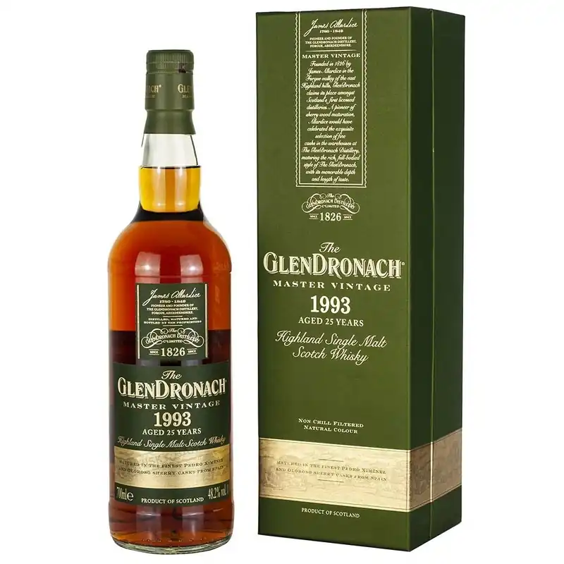 Hassle-Free Returns The Glendronach 1993 Master Vintage Highland Single Malt Scotch Whisky