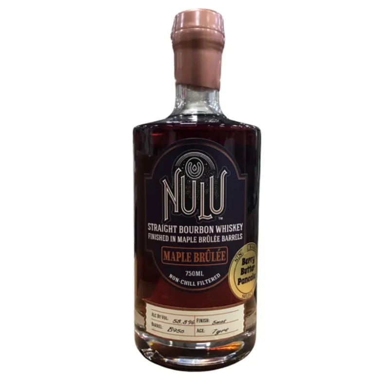 Handmade NULU BOURBON SINGLE BARREL BERRY BUTTER PANCAKE SELECT FINISHED IN MAPLE BRULEE BARRELSKENTUCKY 7YR 750ML