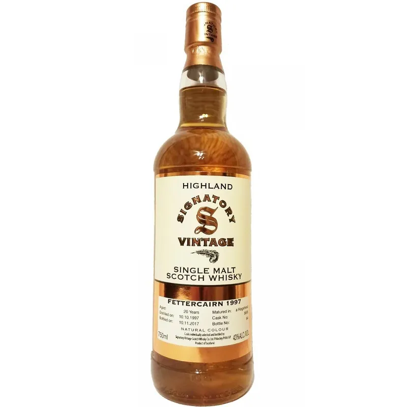 Final Sale Fettercairn 20 yrs Highland Hogshead 86 Proof Signatory Single Malt Scotch Whisky