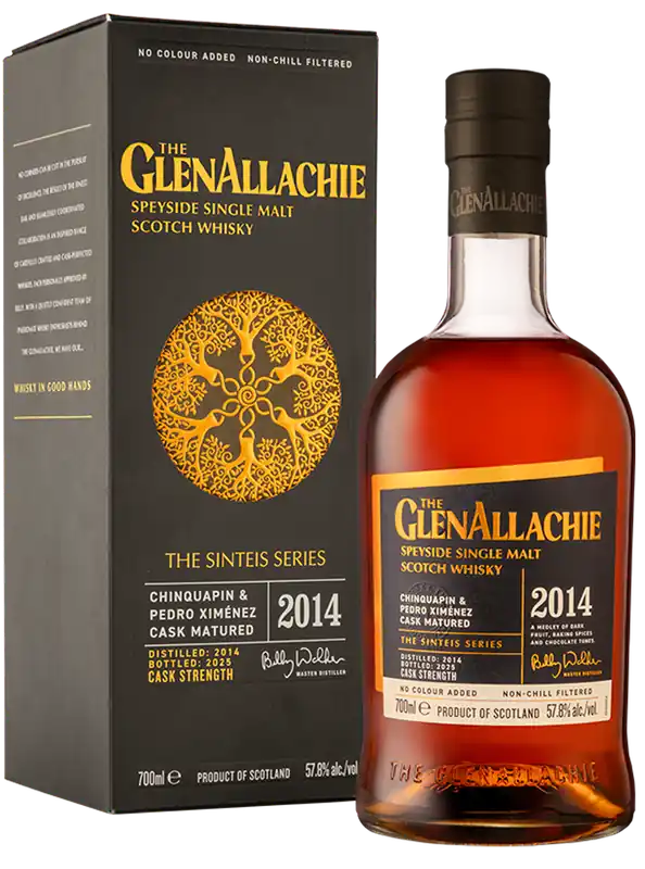 GLENALLACHIE SCOTCH SINGLE MALT THE SINTEIS SERIES CHINQUAPIN & PX CASK MATURED SPEYSIDE 2014 700ML Buy Online