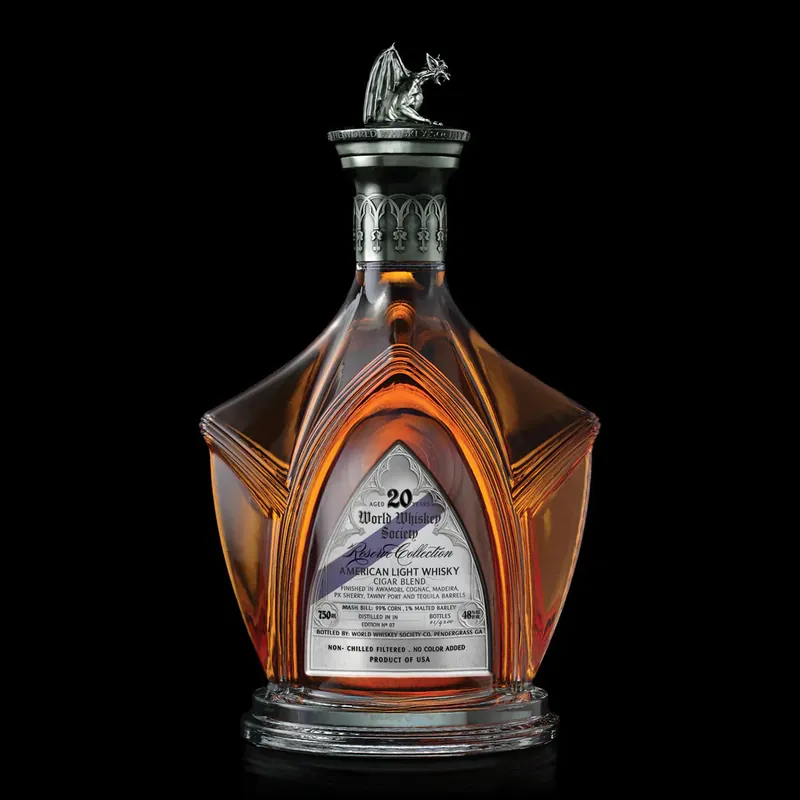WORLD WHISKEY SOCIETY RESERVE CIGAR BLEND COLLECTION USA 20YR 750ML Low Price