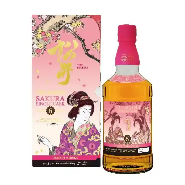 Free Delivery THE MATSUI WHISKY SINGLE SAKURA CASK JAPAN 6YR 700ML