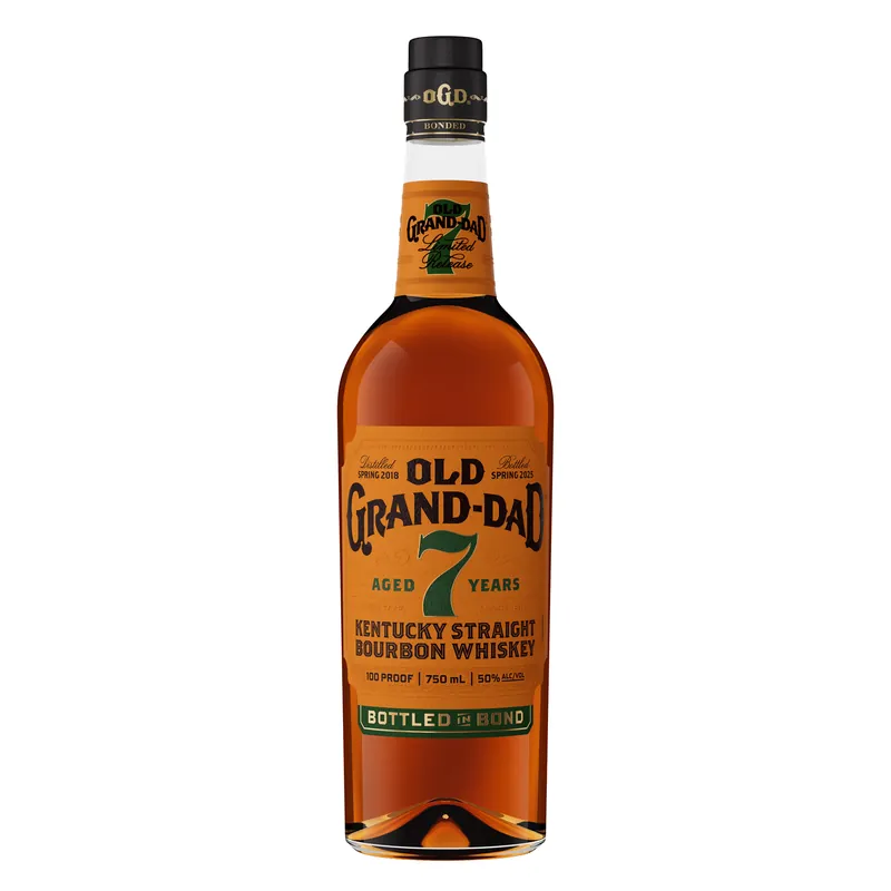 Modern OLD GRAND DAD BOURBON STRAIGHT BOTTLED IN BOND KENTUCKY 7YR 750ML