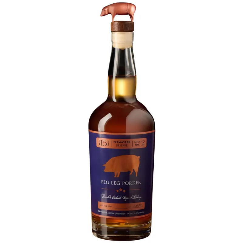PEG LEG PORKER WHISKEY RYE DOUBLE OAK PITMASTER RESERVE RELEASE II TENNESSEE 15YR 750ML Editor’s Pick