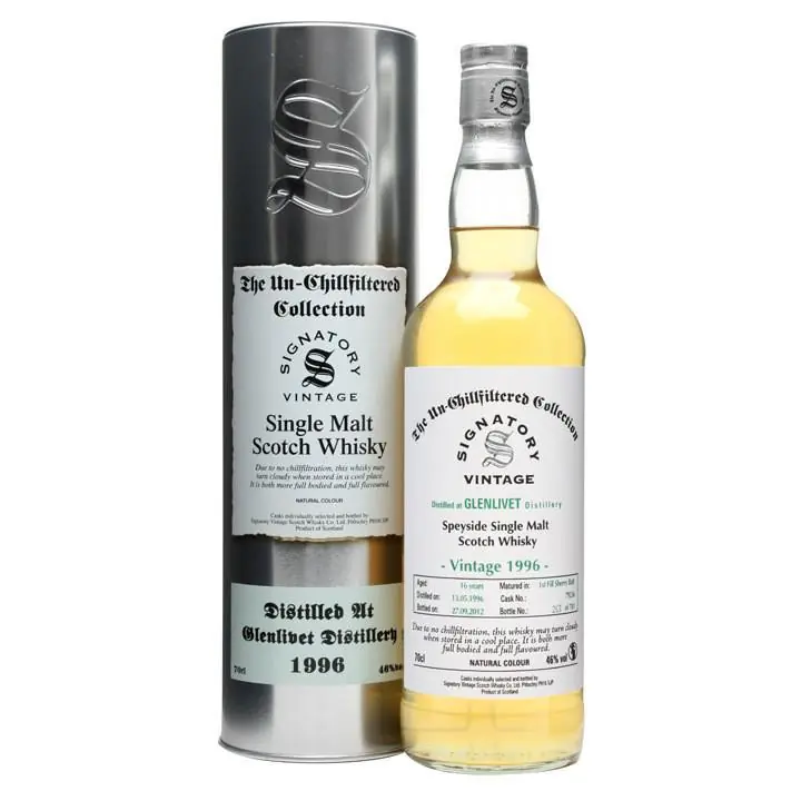 Glenlivet 16 yrs Speyside Unchillfiltered Signatory Single Malt Scotch Whisky Exclusive Offer