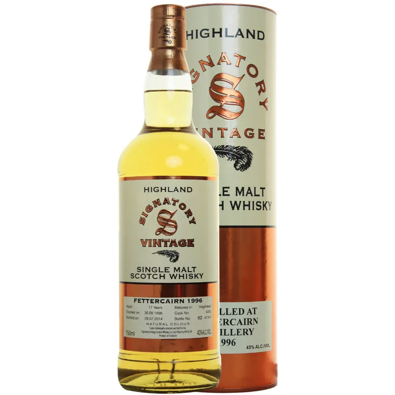 Fettercairn Bourbon 12 yrs Highland 86 Proof Signatory Single Malt Scotch Whisky Best Choice