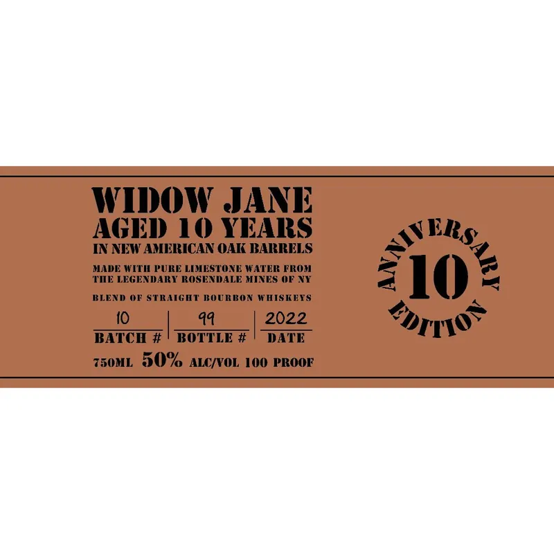 Get Yours Widow Jane 10 Year Old Bourbon 10th Anniversary Edition