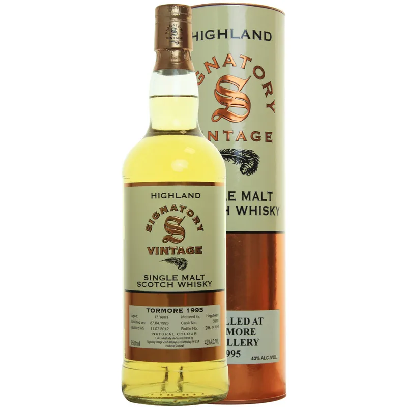 Tormore Hogshead 17 yrs Highland 86 Proof Signatory Single Malt Scotch Whisky Big Sale