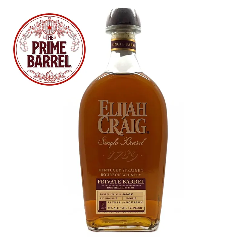 Elijah Craig 8 Years Single Barrel Kentucky Straight Bourbon Whiskey The Prime Barrel Pick #37 Place Order