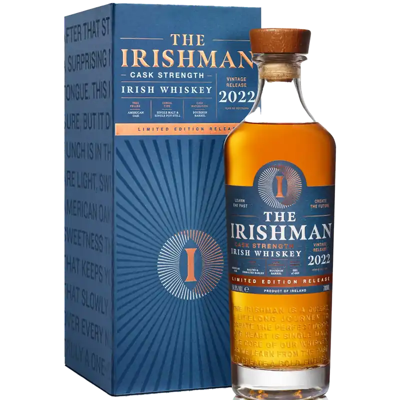 Weekend Sale THE IRISHMAN WHISKEY CASK STRENGTH VINTAGE RELEASE 2022 IRISH 750ML