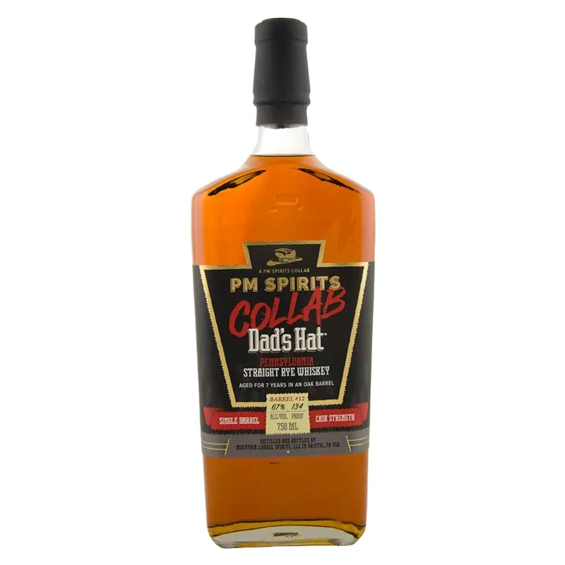 Dad's Hat PM Spirits Collab 7 Years Old Single Barrel Cask Strength Pennsylvania Straight Rye Whiskey Mega Sale