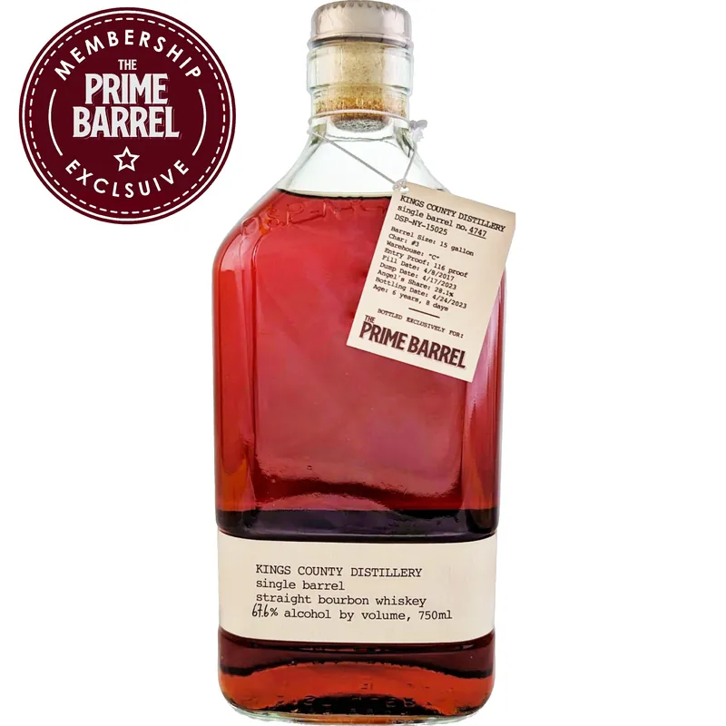 Kings County Distillery 6 Years Old “The Birthday” Barrel Strength Bourbon The Prime Barrel Pick #60 High Quality