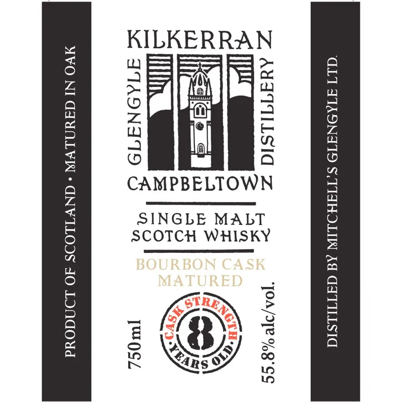 Kilkerran 8 Year Old Cask Strength Bourbon Cask Matured Express Delivery