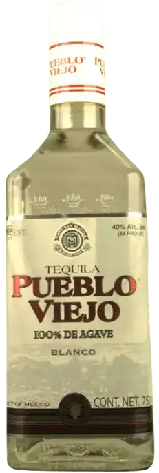 Genuine PUEBLO VIEJO TEQUILA BLANCO 750ML