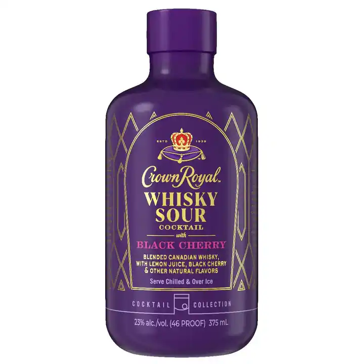Super Sale CROWN ROYAL WHISKY SOUR COCKTAIL BLACK CHERRY 375ML