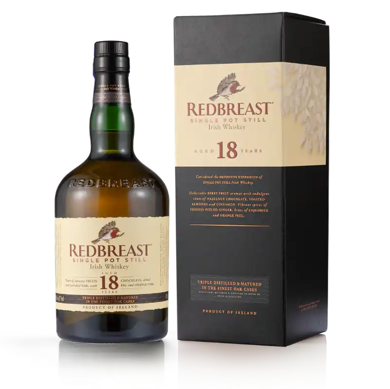 REDBREAST POT STILL IRISH WHISKEY TRIPLE DISTILLED AND MATURED IN FINEST OAK CASKS 18YR 750ML Best Choice