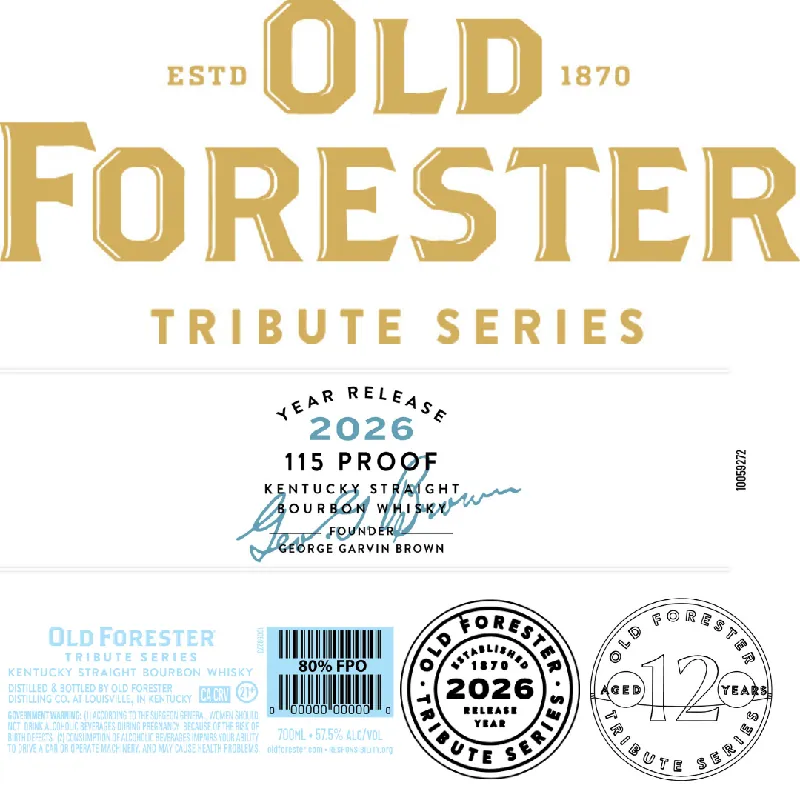 Don’t Miss Out Old Forester Tribute Series 2026 12 Year Aged Kentucky Straight Bourbon 700mL