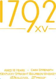 Exclusive Offer 1792 XV Aged 15 Years Cask Strength Kentucky Straight Bourbon 1L