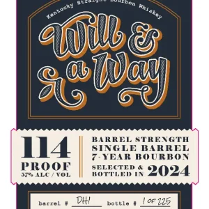 Will & A Way 7 Year Kentucky Straight Bourbon Whiskey Worldwide Shipping