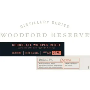 Super Sale Woodford Reserve Chocolate Whisper Redux Bourbon 750mL