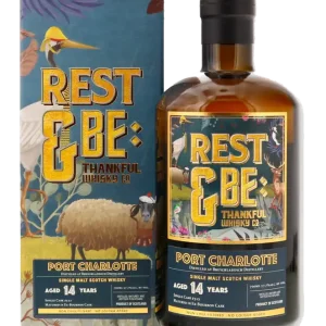 REST & BE THANKFUL SCOTCH SINGLE MALT SINGLE CASK DISTILLED AT BRUICHLADDICH PORT CHARLOTTE 14YR 700ML Instant Buy