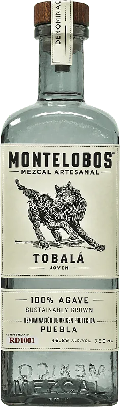 Instant Buy MONTELOBOS MEZCAL ARTESANAL TOBALA JOVEN PUEBLA MEXICO 750ML
