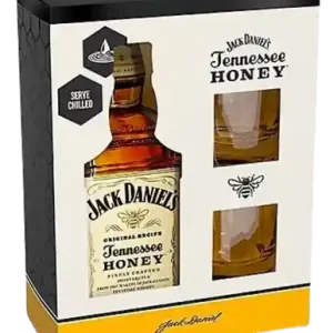 Limited Time JACK DANIELS WHISKEY HONEY TENNESSEE GFT PK W/ 2 GLASSES 750ML