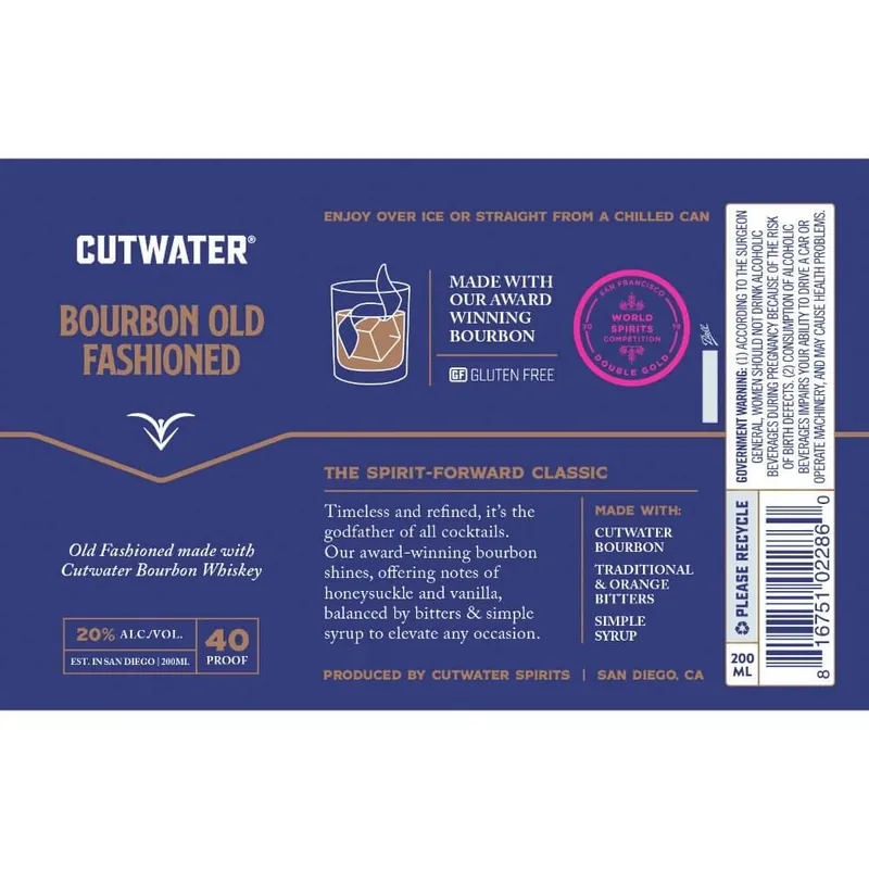 Cutwater Bourbon Old Fashioned 12pk Money Back Guarantee