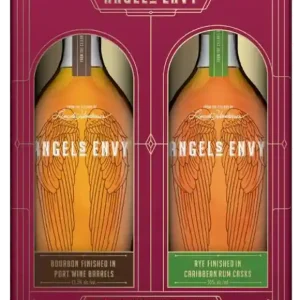 ANGELS ENVY BOURBON & RYE WHISKEY 2X375ML GIFT PACK Free Delivery