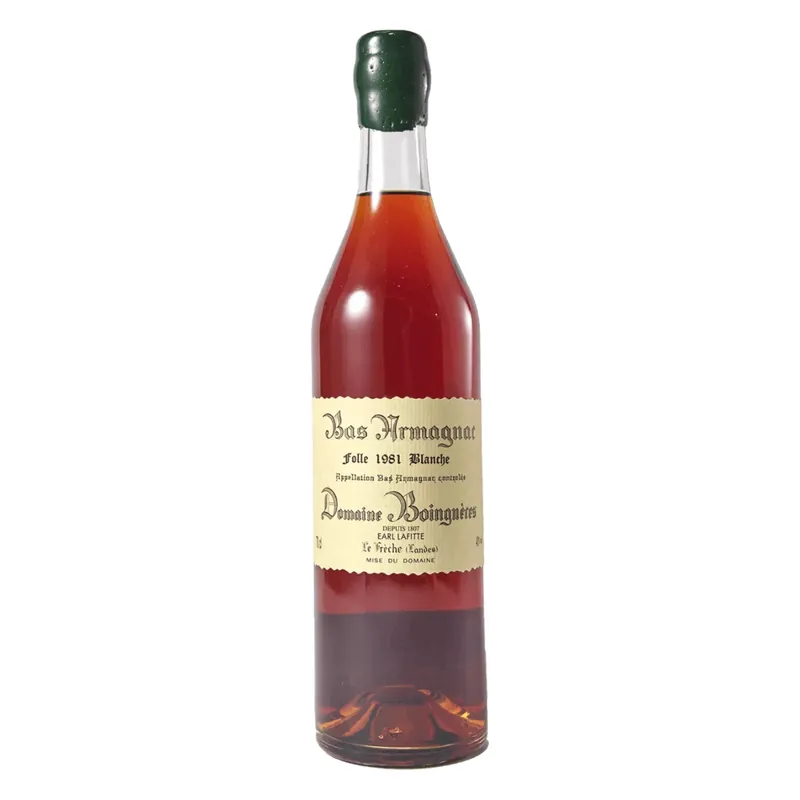 Free Delivery Domaine Boingneres 1981 Folle Blanche Vintage Armagnac