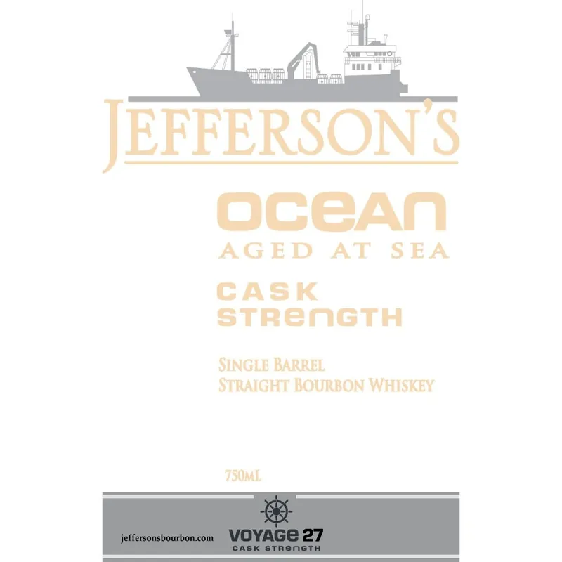 Shop Now Jefferson’s Ocean Aged At Sea Voyage 27 Cask Strength Bourbon
