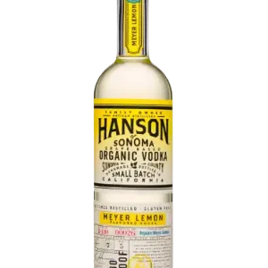 Free Shipping HANSON VODKA SONOMA MEYER LEMON FLAVORED ORGANIC ORIGINAL 750ML
