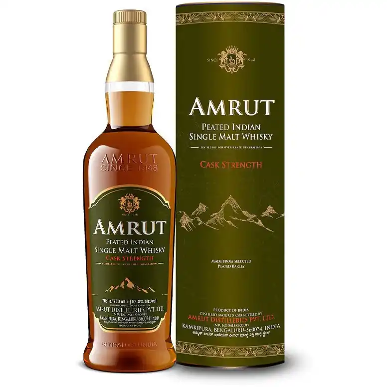 Amrut Cask Strength Peated Indian Single Malt Whisky Price Cut