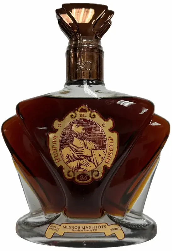 Today Only MESROB MASHTOTS BRANDY ARMENIAN 25YR W/ 2 GLASSES GFT PK 750ML
