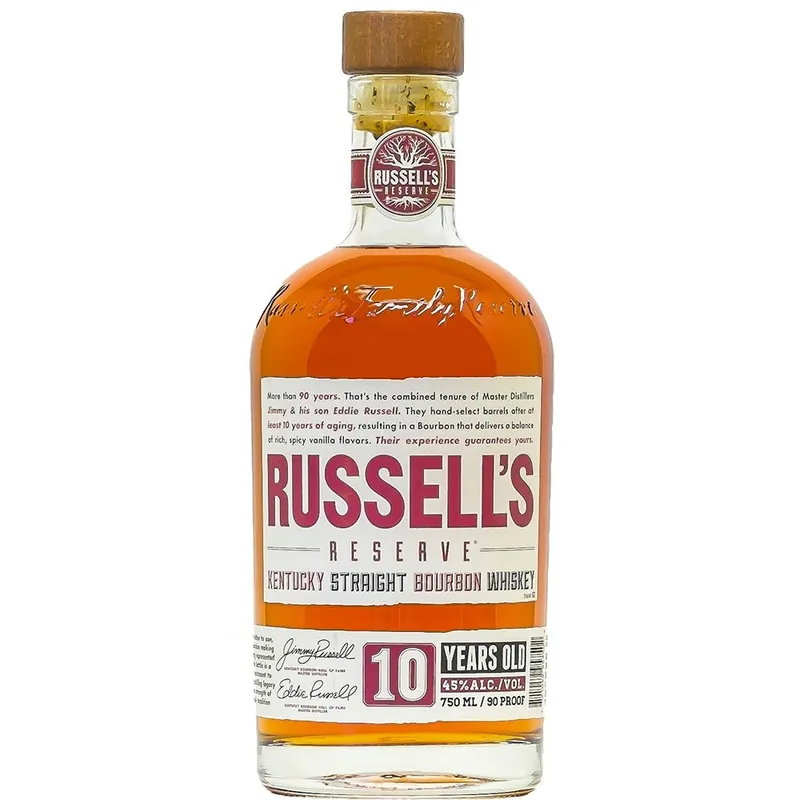 RUSSELLS RESERVE BOURBON KENTUCKY 10YR 750ML Handmade