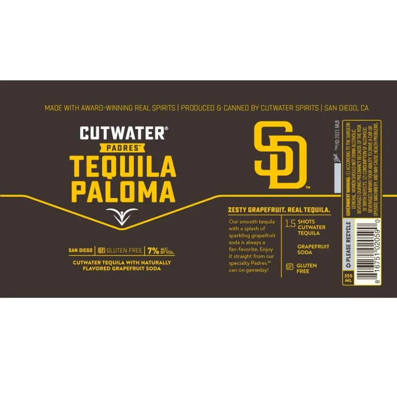 While Supplies Last Cutwater Spirits San Diego Padres Tequila Paloma