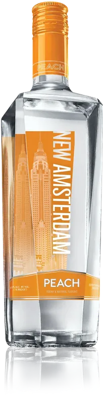 Budget NEW AMSTERDAM VODKA PEACH FLAVORED 750ML