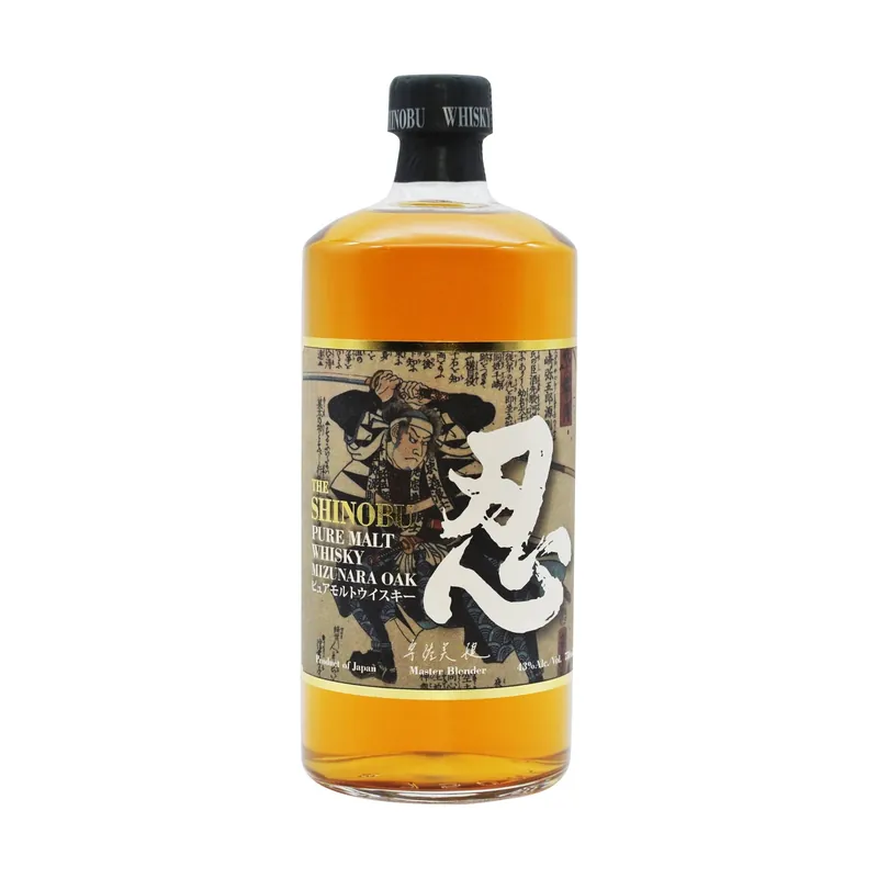 SHINOBU WHISKEY PURE MALT IN MIZUNARA OAK JAPAN 86PF 750ML Express Delivery