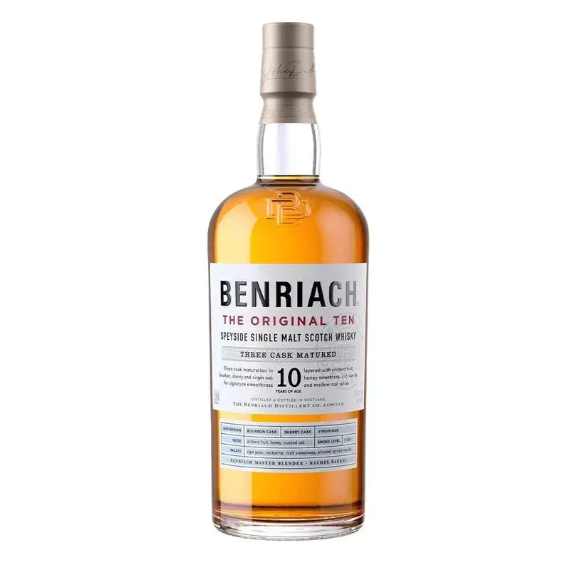 BENRIACH SCOTCH SINGLE MALT THREE CASK MATURED SPEYSIDE 10YR 750ML Warranty Included