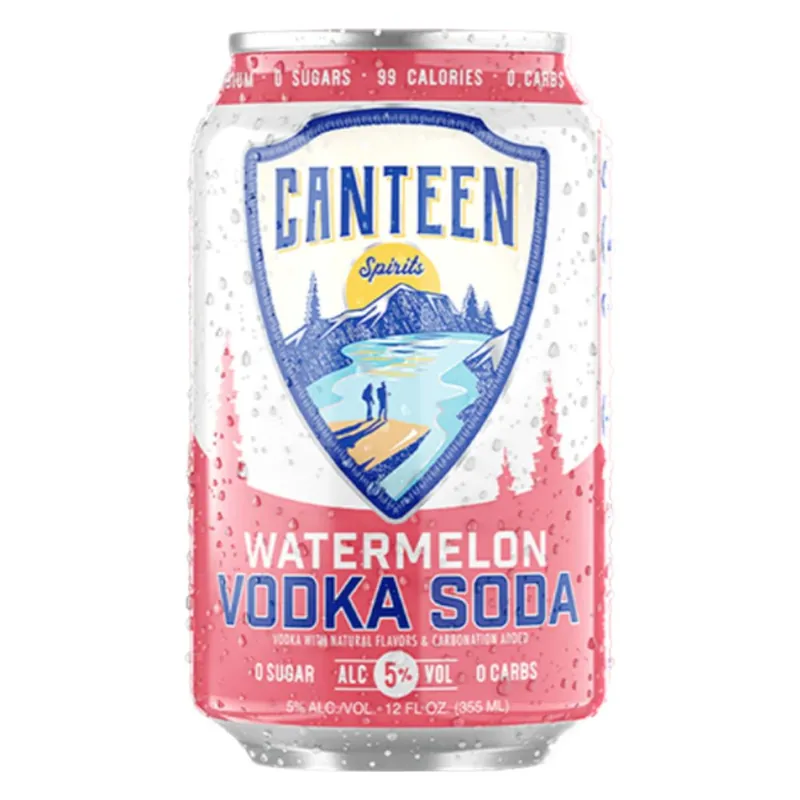Clearance Canteen Watermelon Vodka Soda 6pk