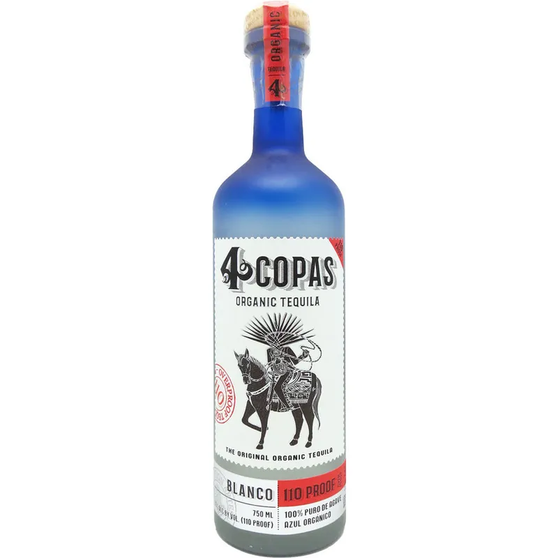 Special Offer 4 Copas Blanco Tequila 110 Poof 750ml