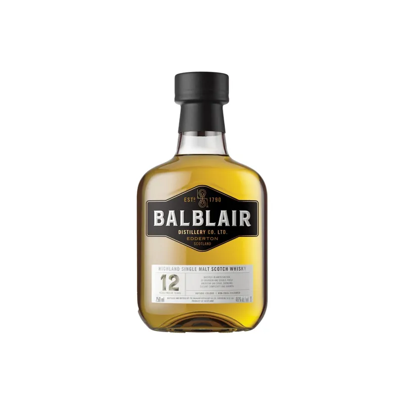 Money Back Guarantee BALBLAIR SCOTCH SINGLE MALT AMERICAN OAK 12YR 750ML