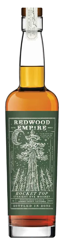 One Day Deal REDWOOD EMPIRE WHISKEY STRAIGHT RYE ROCKET TOP BOTTLED IN BOND CALIFORNIA 750ML