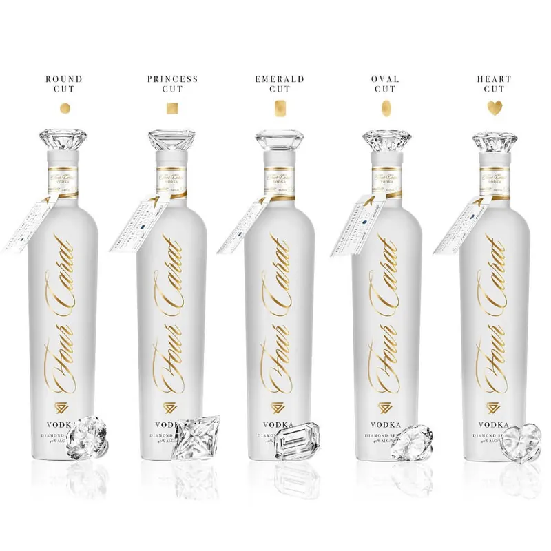 Best Price Four Carat Vodka Collectors Edition With Diamond Cut Closure (Full Set)