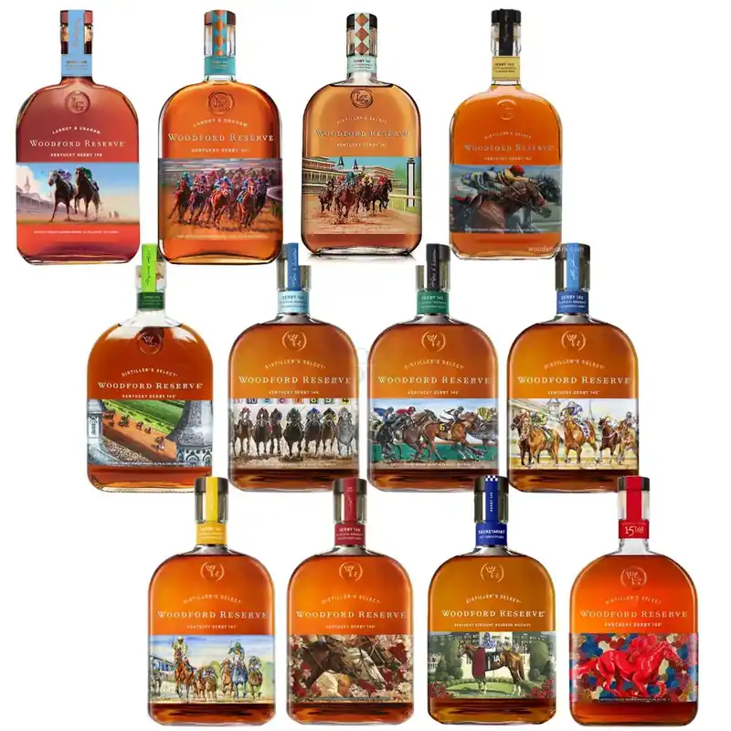 Woodford Reserve Kentucky Derby Limited Collectors Set #139-150 Direct From Factory