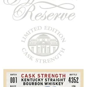 Jefferson’s Reserve Cask Strength Kentucky Straight Bourbon Whiskey Batch 001 Editor’s Pick