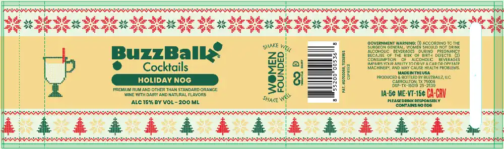 BuzzBallz Cocktails Holiday Nog 200ml Flash Sale