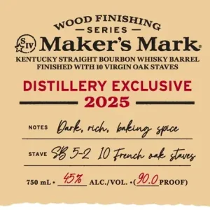 Maker’s Mark Wood Finishing Series 2025 Distillery Exclusive 10 Virgin French Oak Staves Luxury